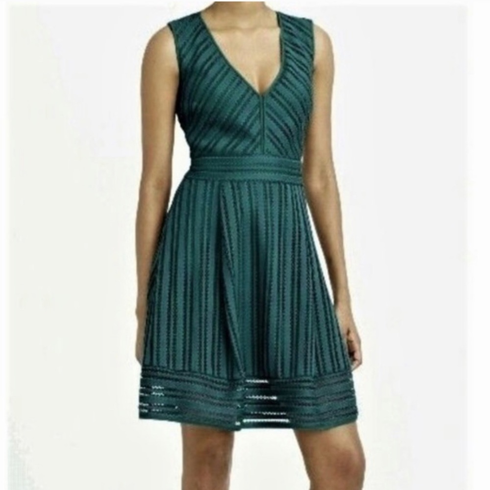 J. Crew A-Line Striped Eyelet Dress